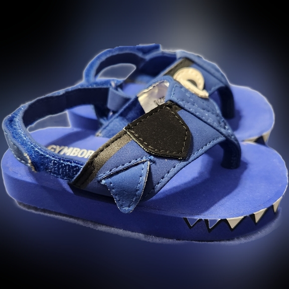 Gymborie Kid's Pirate/Shark Flip Flops - Picture 2 of 4